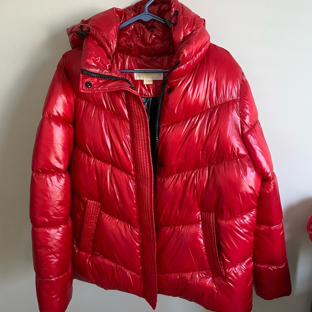 Michael Kors Red  Puffer Jacket size Large